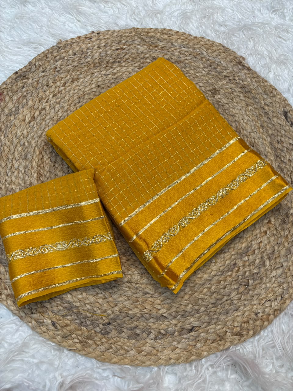 Admirable Festive Wear Viscose Georgette Jacquard Zari Work Fancy Saree With Blouse Piece