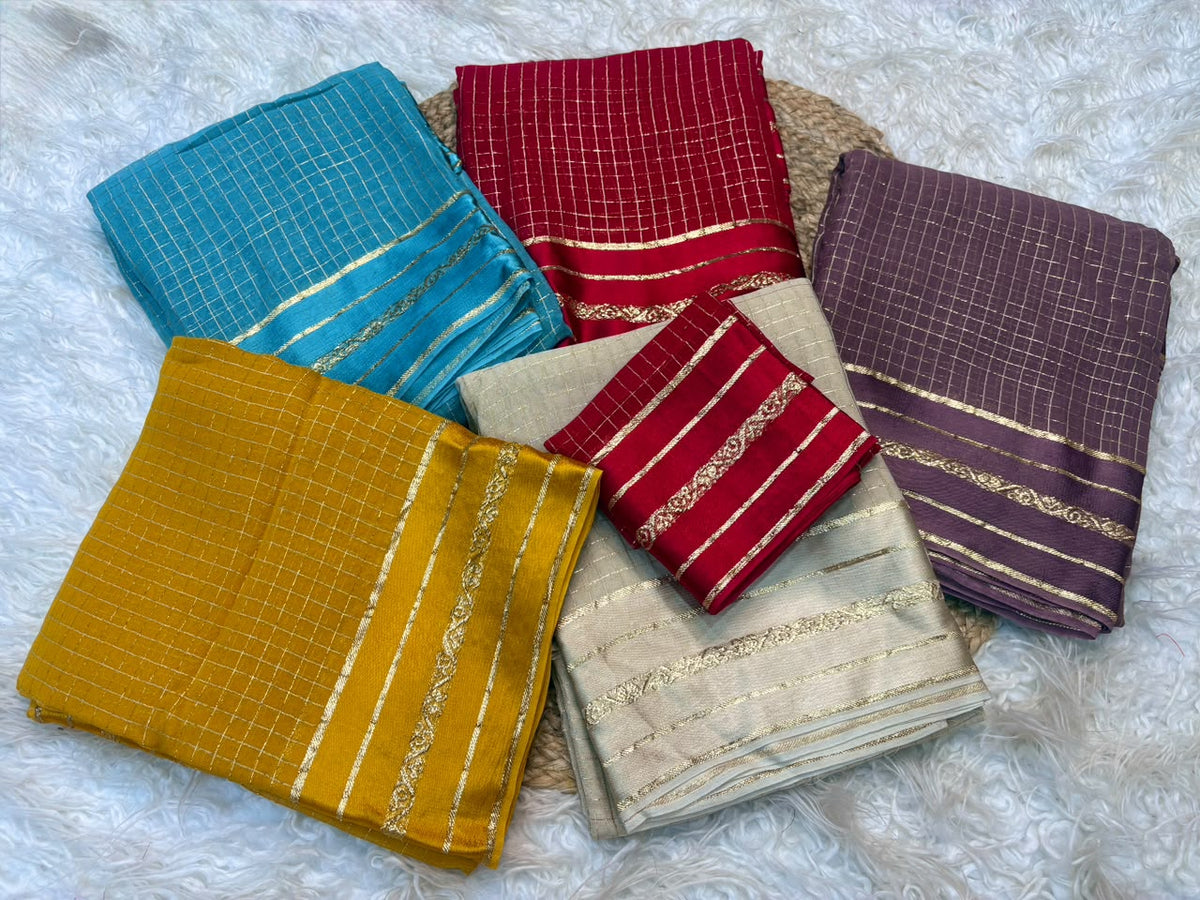 Admirable Festive Wear Viscose Georgette Jacquard Zari Work Fancy Saree With Blouse Piece