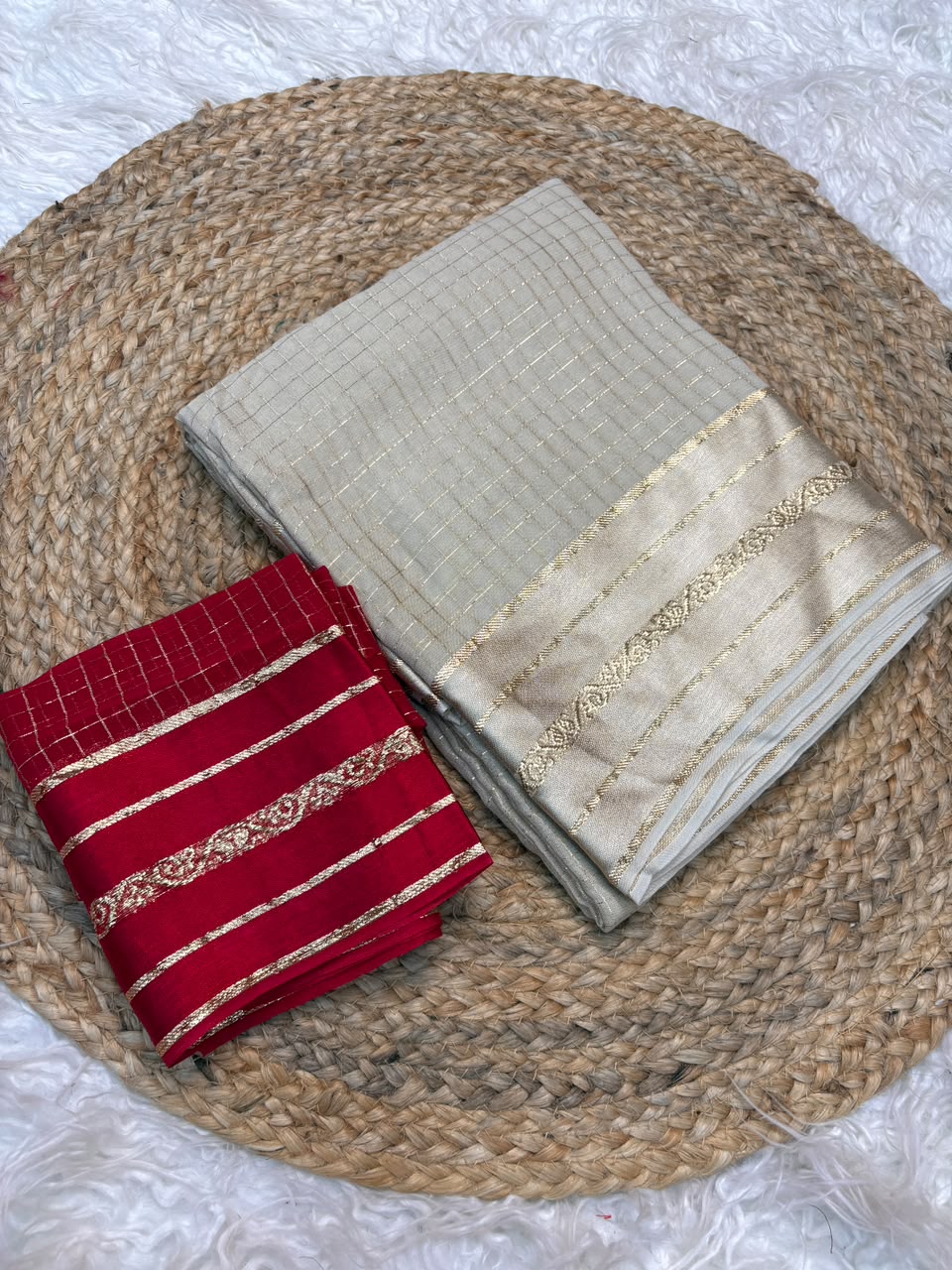 Admirable Festive Wear Viscose Georgette Jacquard Zari Work Fancy Saree With Blouse Piece