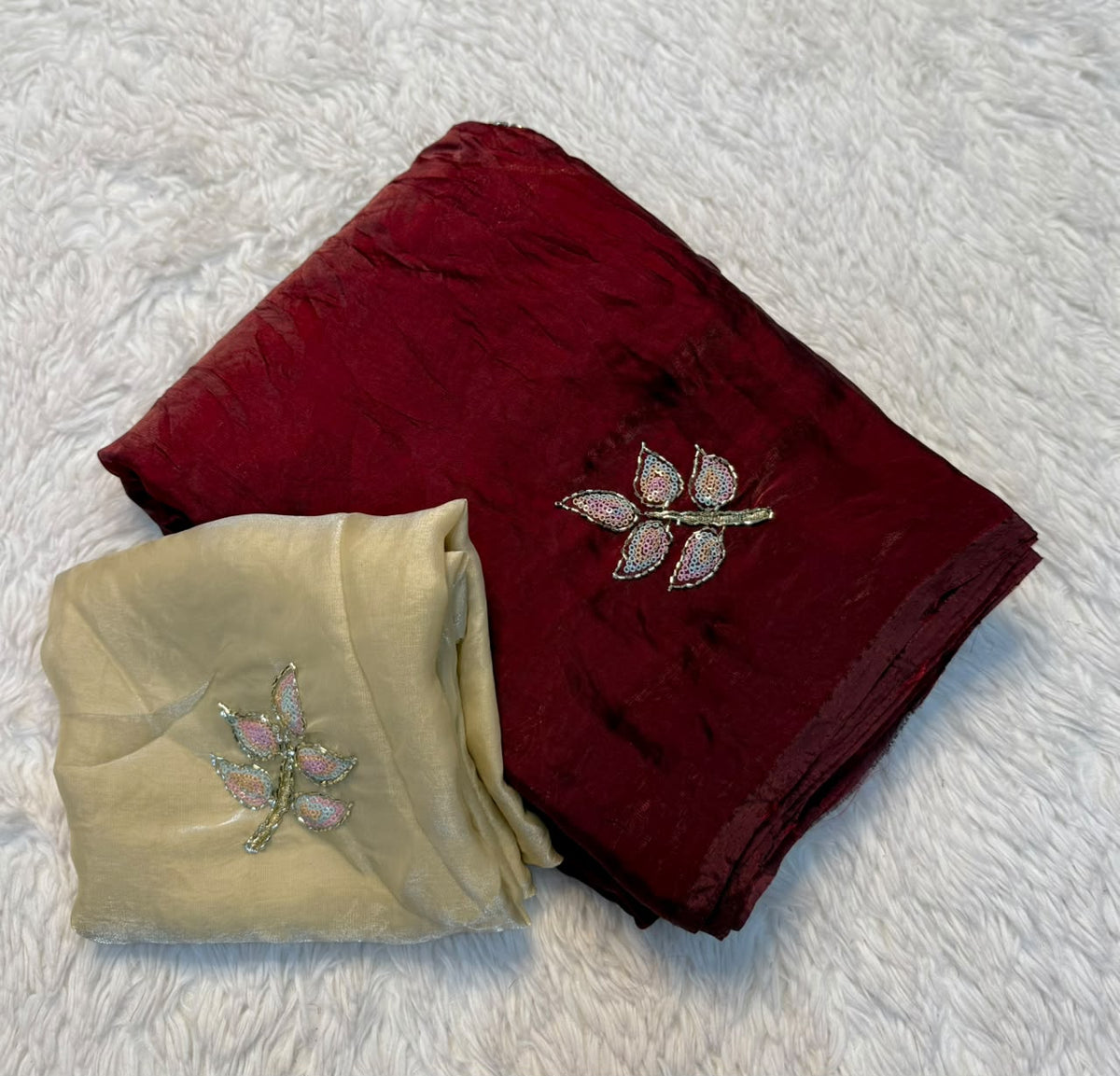 Effervescent Festive Wear Silk Embroidery n Sequence Work Fancy Saree With Blouse Piece