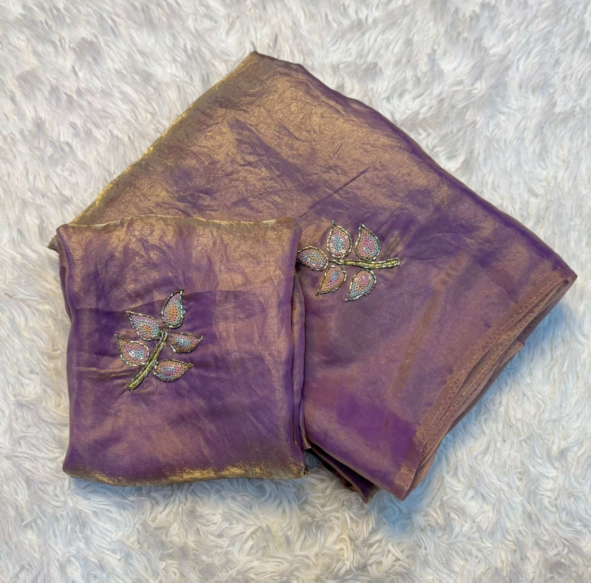 Effervescent Festive Wear Silk Embroidery n Sequence Work Fancy Saree With Blouse Piece