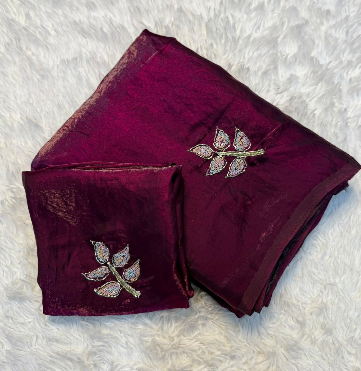 Effervescent Festive Wear Silk Embroidery n Sequence Work Fancy Saree With Blouse Piece