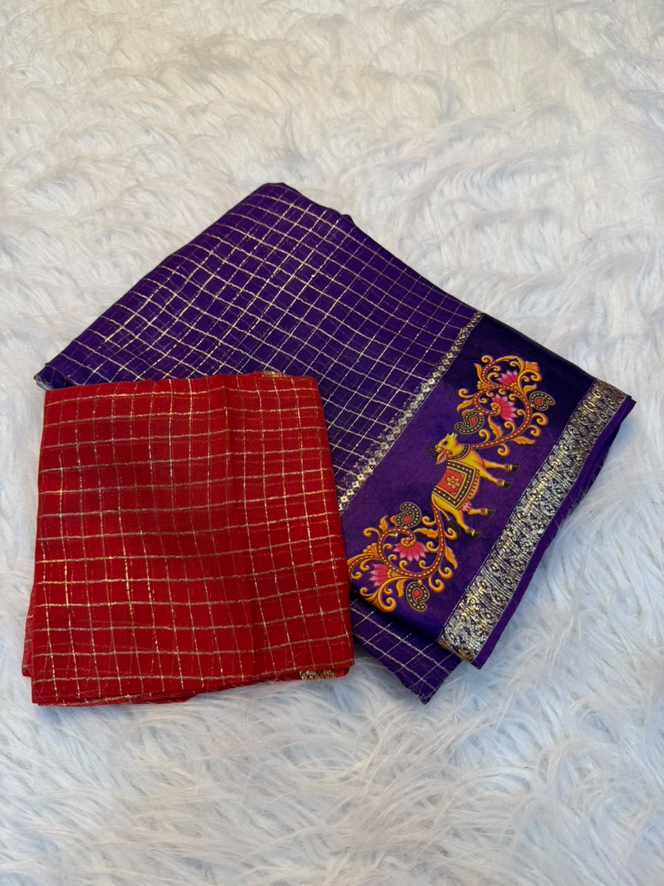Adorning Festive Wear Viscose Georgette Satin Border Fancy Saree With Blouse Piece