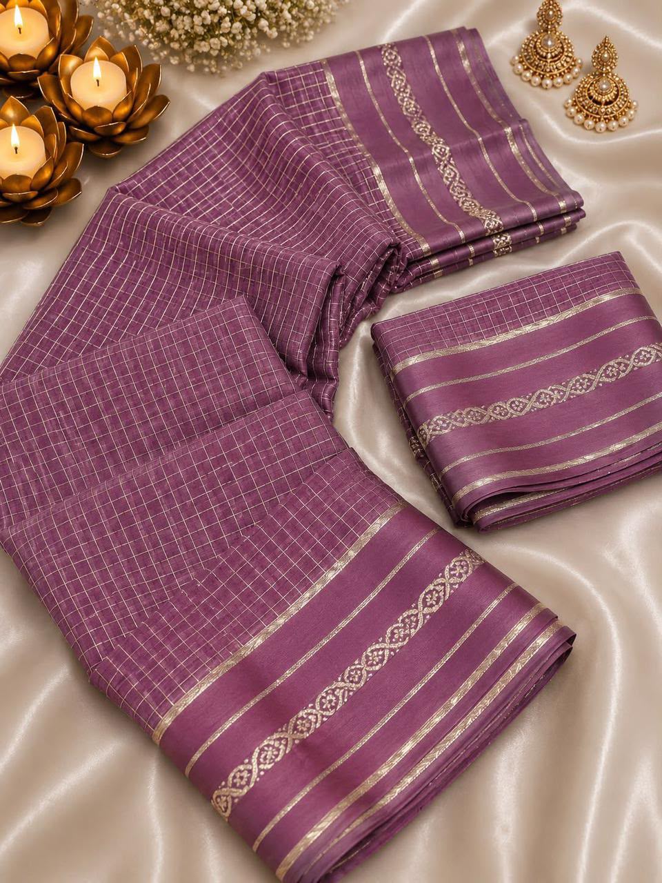 Glamorous Function Wear Viscose Georgette Satin Border Fancy Saree With Blouse Piece