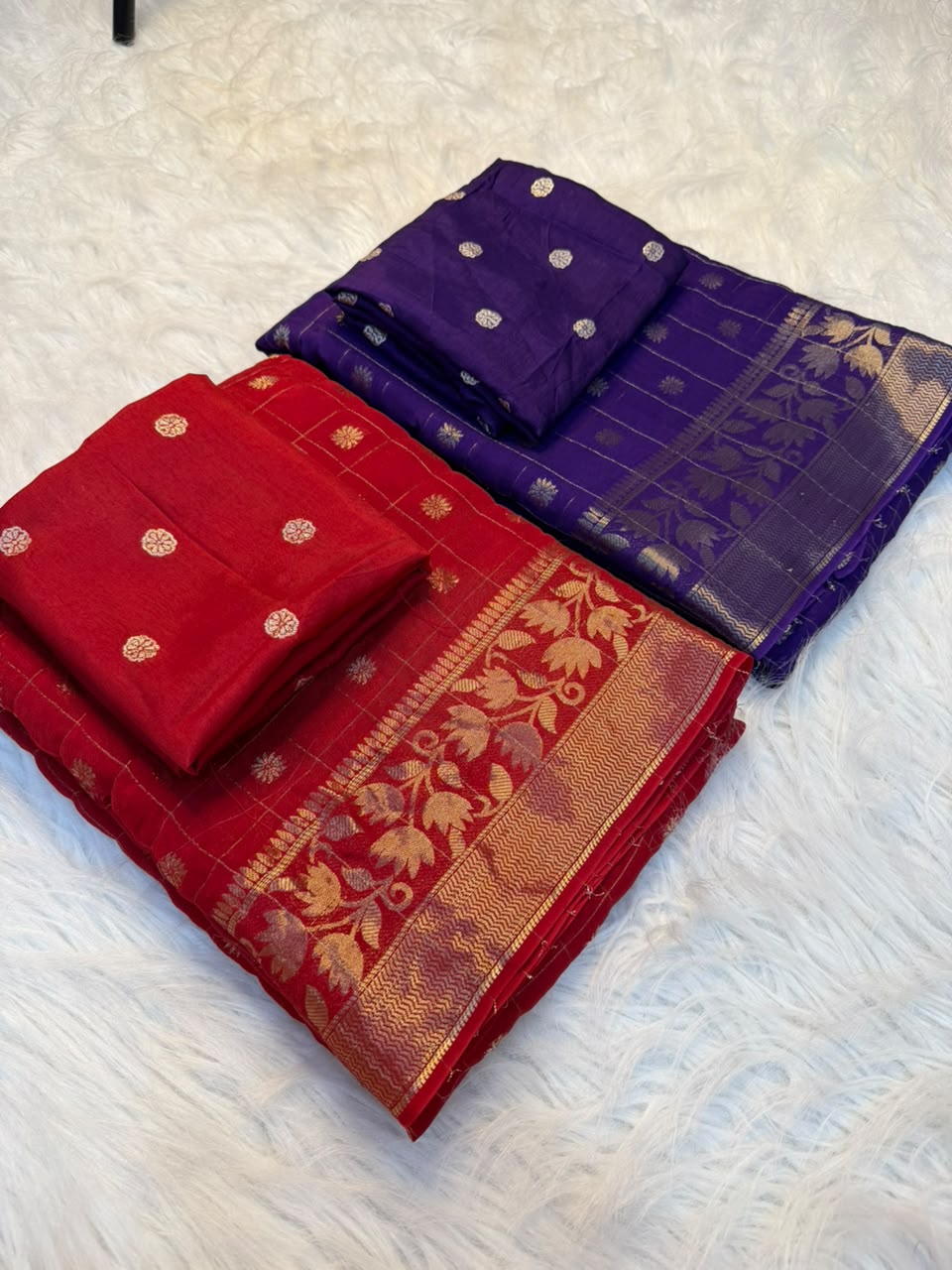 Desirable Festive Wear Viscose Georgette Jacquard Weaving Work Designer Saree With Blouse Piece