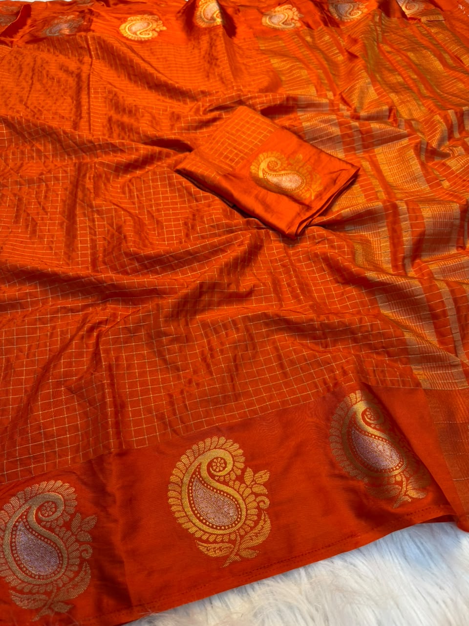 Marvellous Festive Wear Crape Silk Jacquard Border Rich Pallu Fancy Saree With Blouse Piece