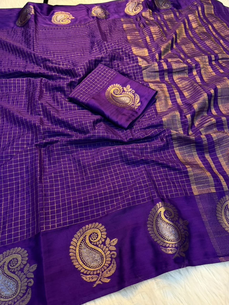 Marvellous Festive Wear Crape Silk Jacquard Border Rich Pallu Fancy Saree With Blouse Piece