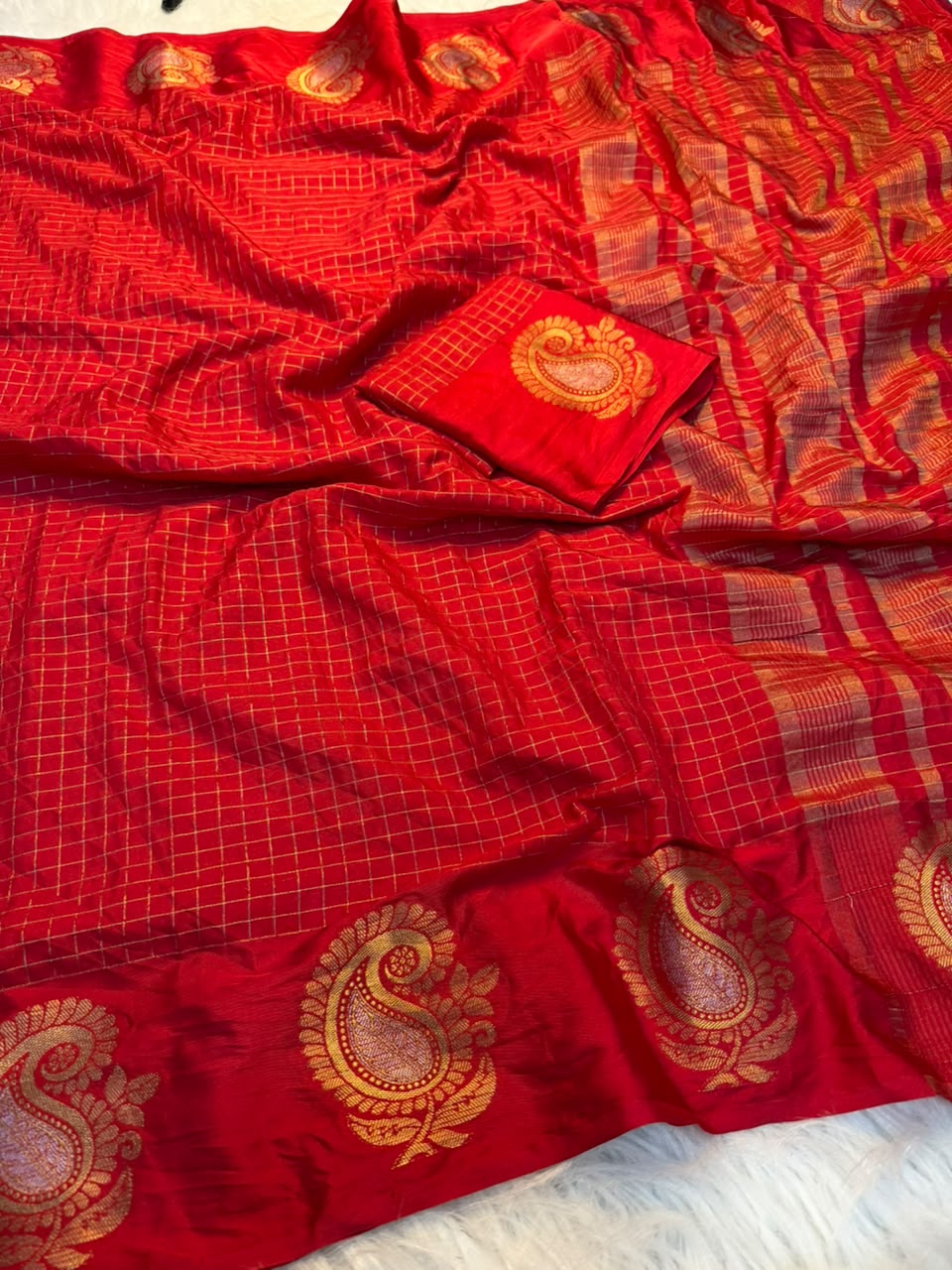 Marvellous Festive Wear Crape Silk Jacquard Border Rich Pallu Fancy Saree With Blouse Piece