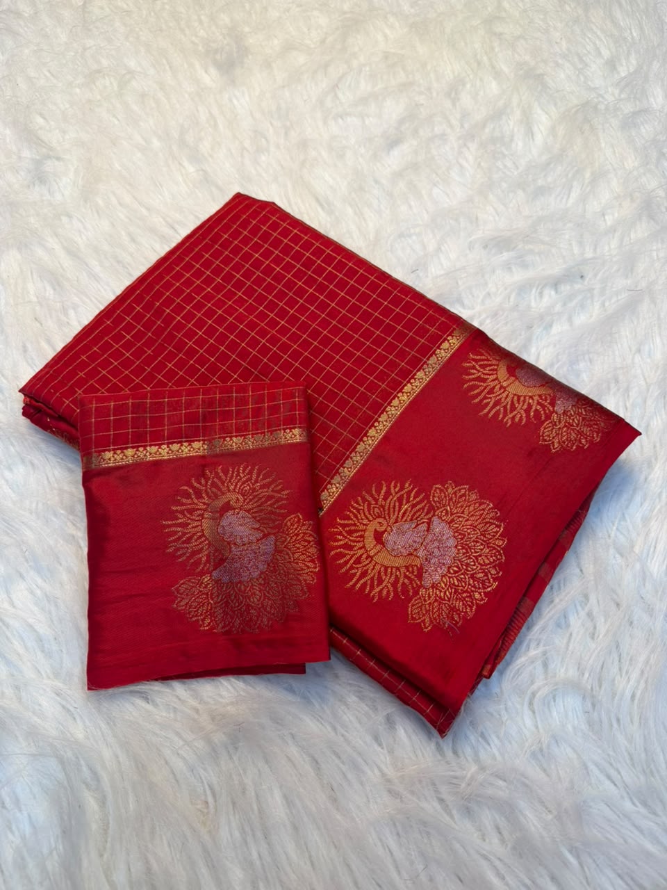 Whimsical Party Wear Crape Silk Jacquard Border Rich Pallu Fancy Saree With Blouse Piece