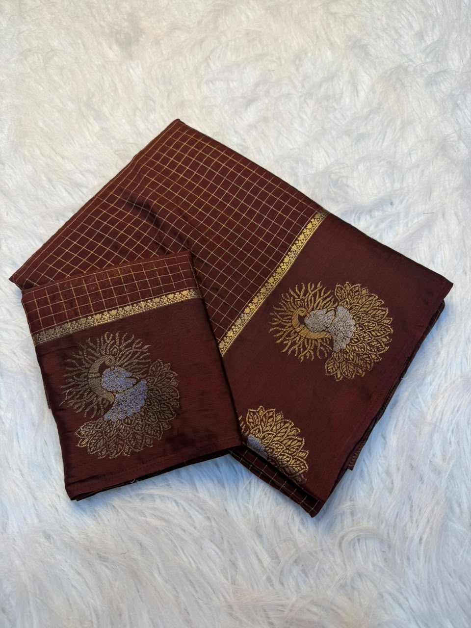 Whimsical Party Wear Crape Silk Jacquard Border Rich Pallu Fancy Saree With Blouse Piece