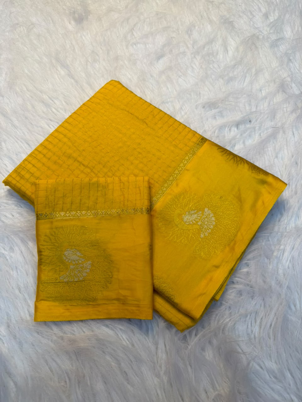 Whimsical Party Wear Crape Silk Jacquard Border Rich Pallu Fancy Saree With Blouse Piece
