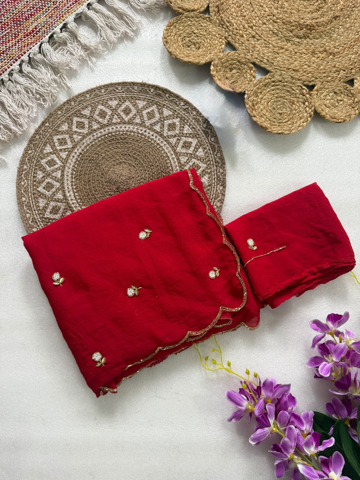 Attractive Wedding Wear Rangoli Crush Silk Thread n Handwork Designer Saree For Occasion