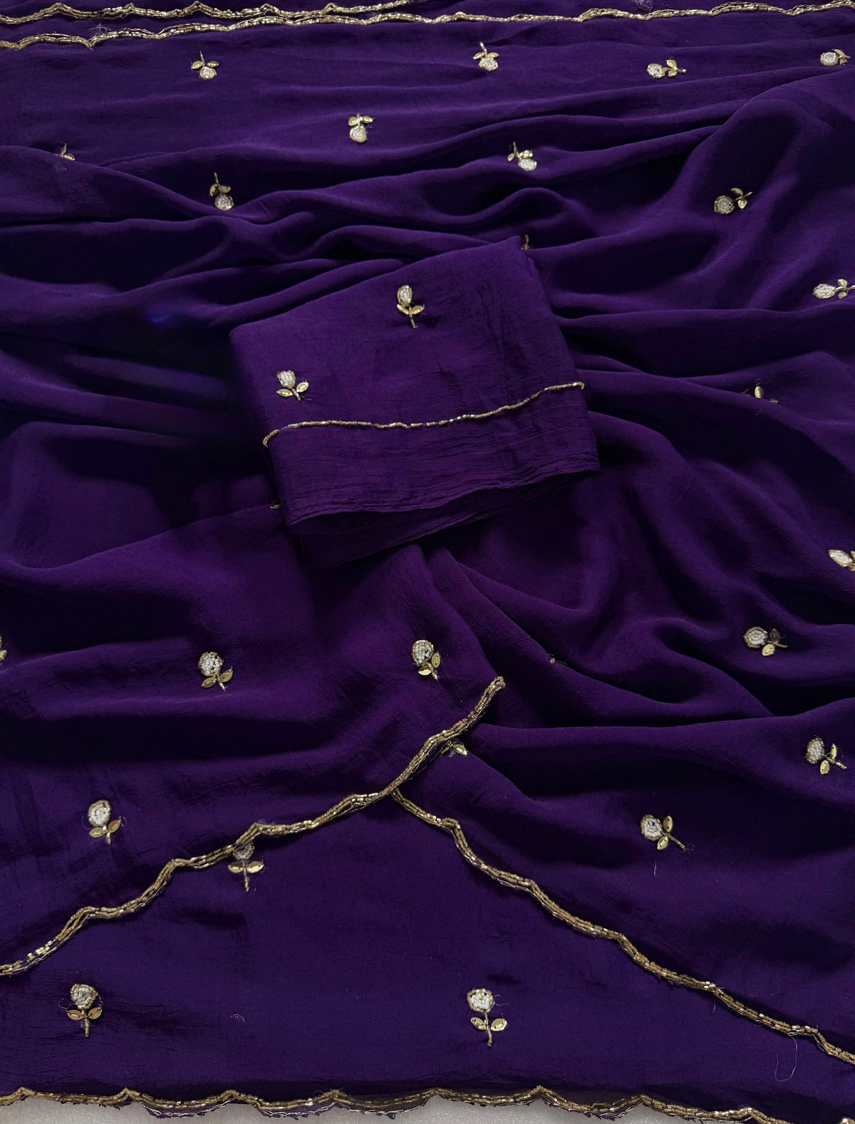 Attractive Wedding Wear Rangoli Crush Silk Thread n Handwork Designer Saree For Occasion