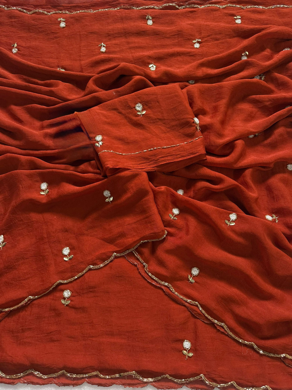 Attractive Wedding Wear Rangoli Crush Silk Thread n Handwork Designer Saree For Occasion
