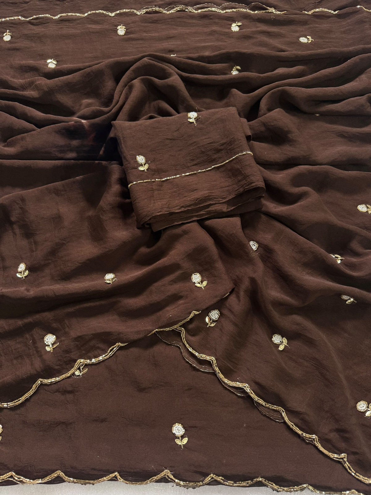 Attractive Wedding Wear Rangoli Crush Silk Thread n Handwork Designer Saree For Occasion