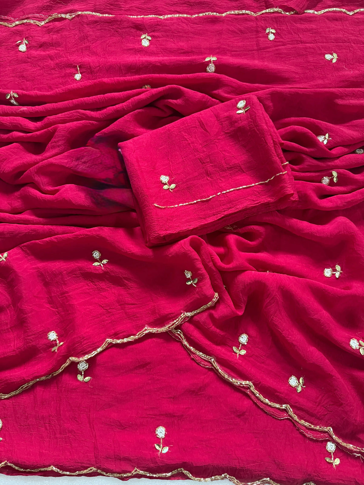 Attractive Wedding Wear Rangoli Crush Silk Thread n Handwork Designer Saree For Occasion