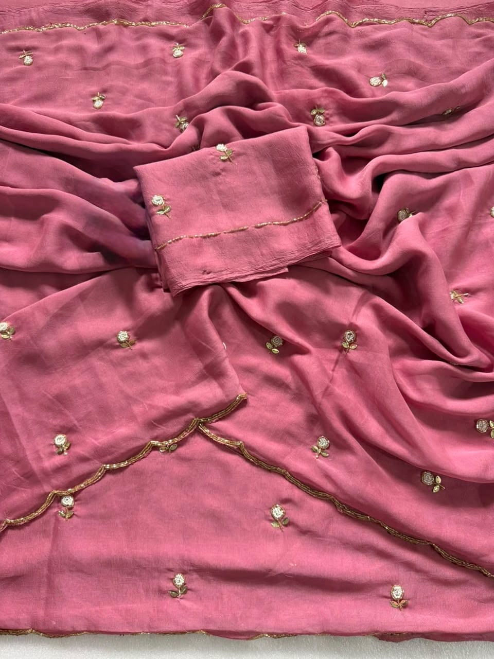 Attractive Wedding Wear Rangoli Crush Silk Thread n Handwork Designer Saree For Occasion