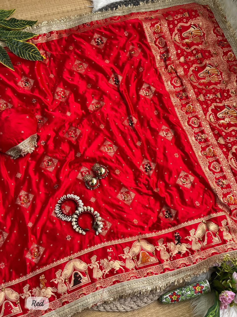 Regal Wedding Wear Banarasi Silk Heavy Border Fancy Saree With Elegant Blouse Piece