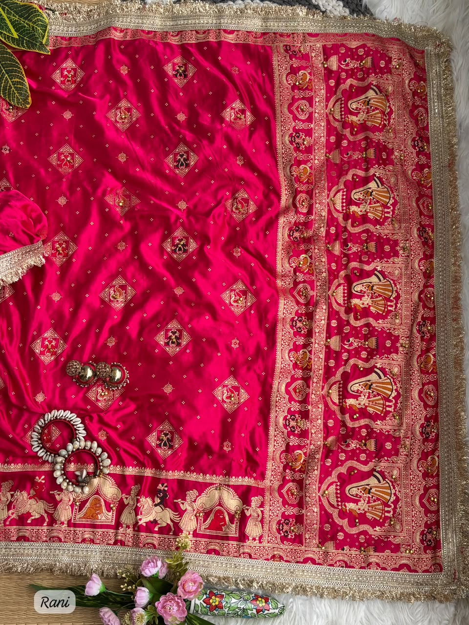 Regal Wedding Wear Banarasi Silk Heavy Border Fancy Saree With Elegant Blouse Piece