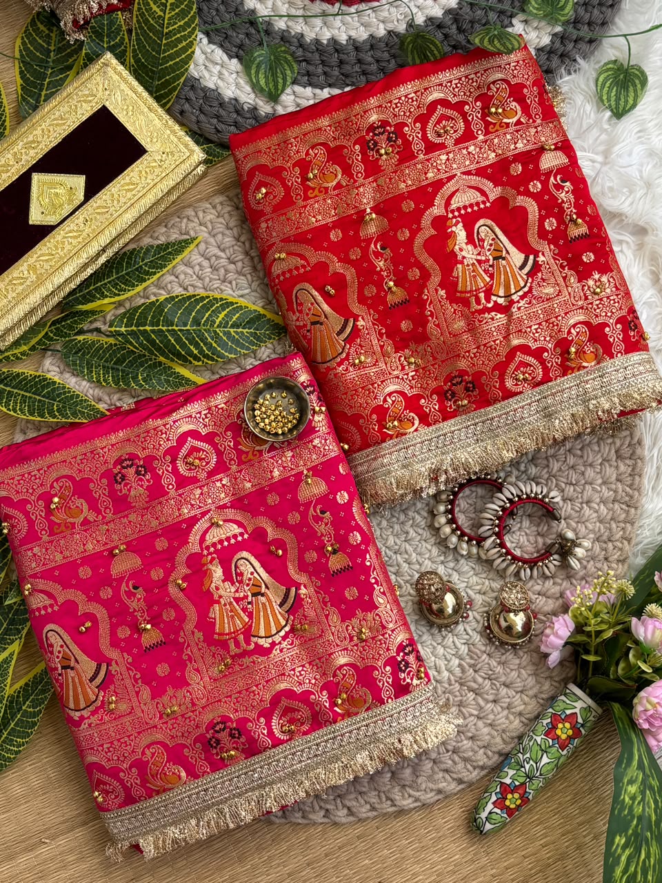 Regal Wedding Wear Banarasi Silk Heavy Border Fancy Saree With Elegant Blouse Piece
