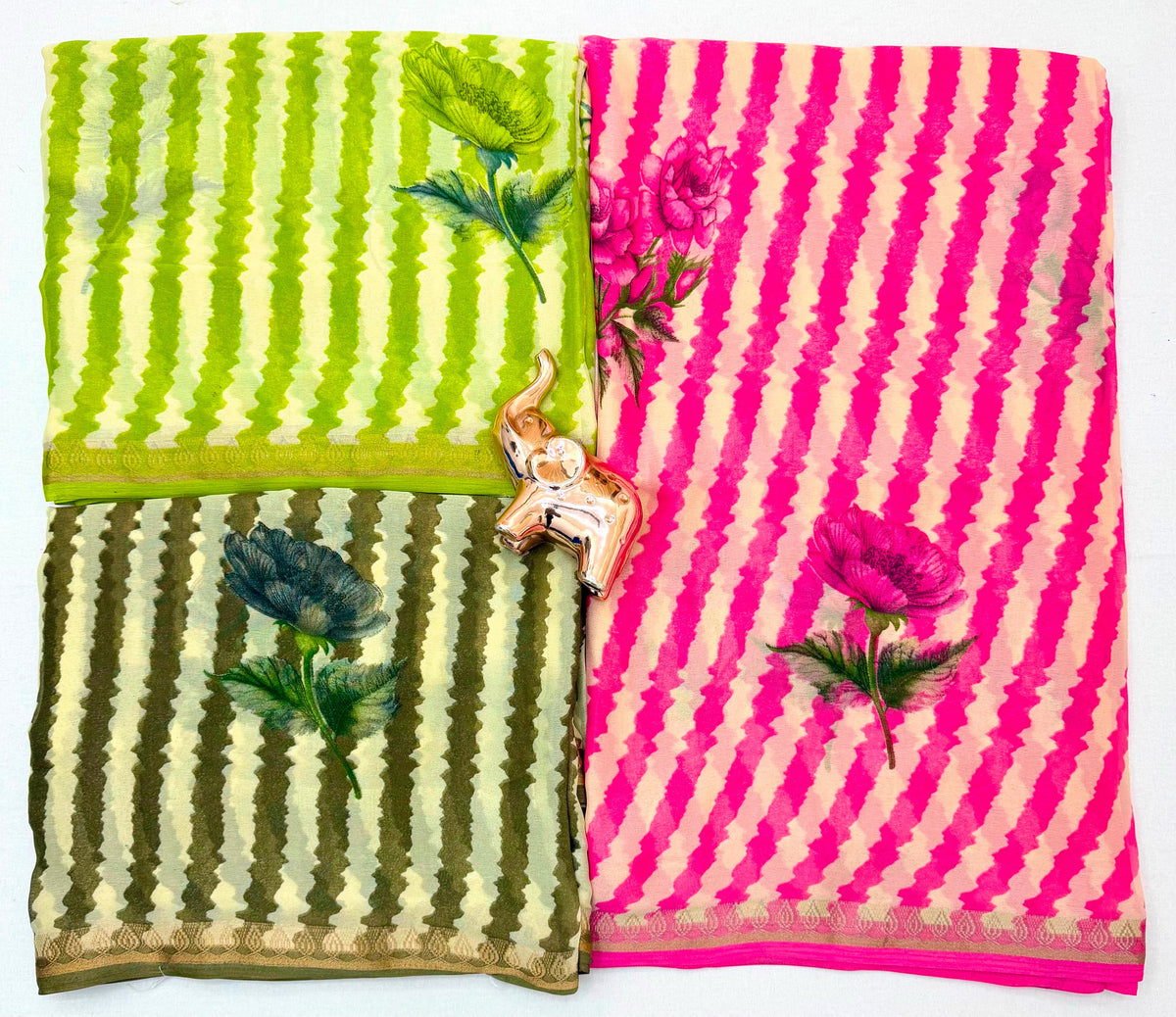 Effervescent Function Wear Soft Silk Print Design jacquard Border Fancy Saree With Blouse Piece