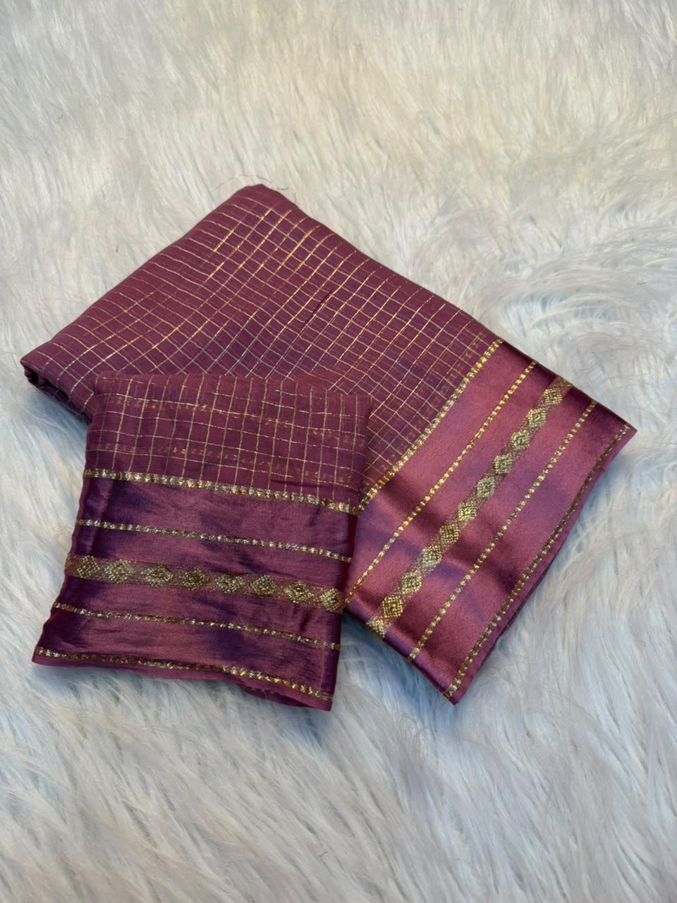 Confounding Function Wear Viscose Georgette Satin Border Fancy Saree With Blouse Piece