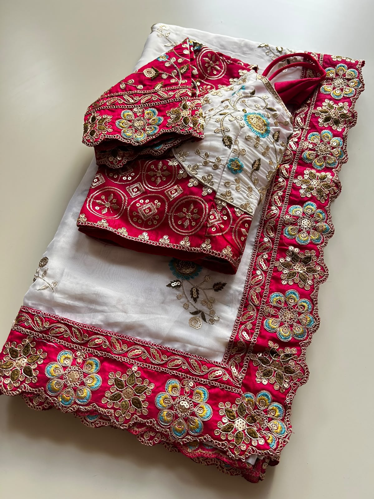 Gratifying Party Wear Rangoli Silk Embroidery Sequence n Thread Work Fancy Saree With Stitched Blouse