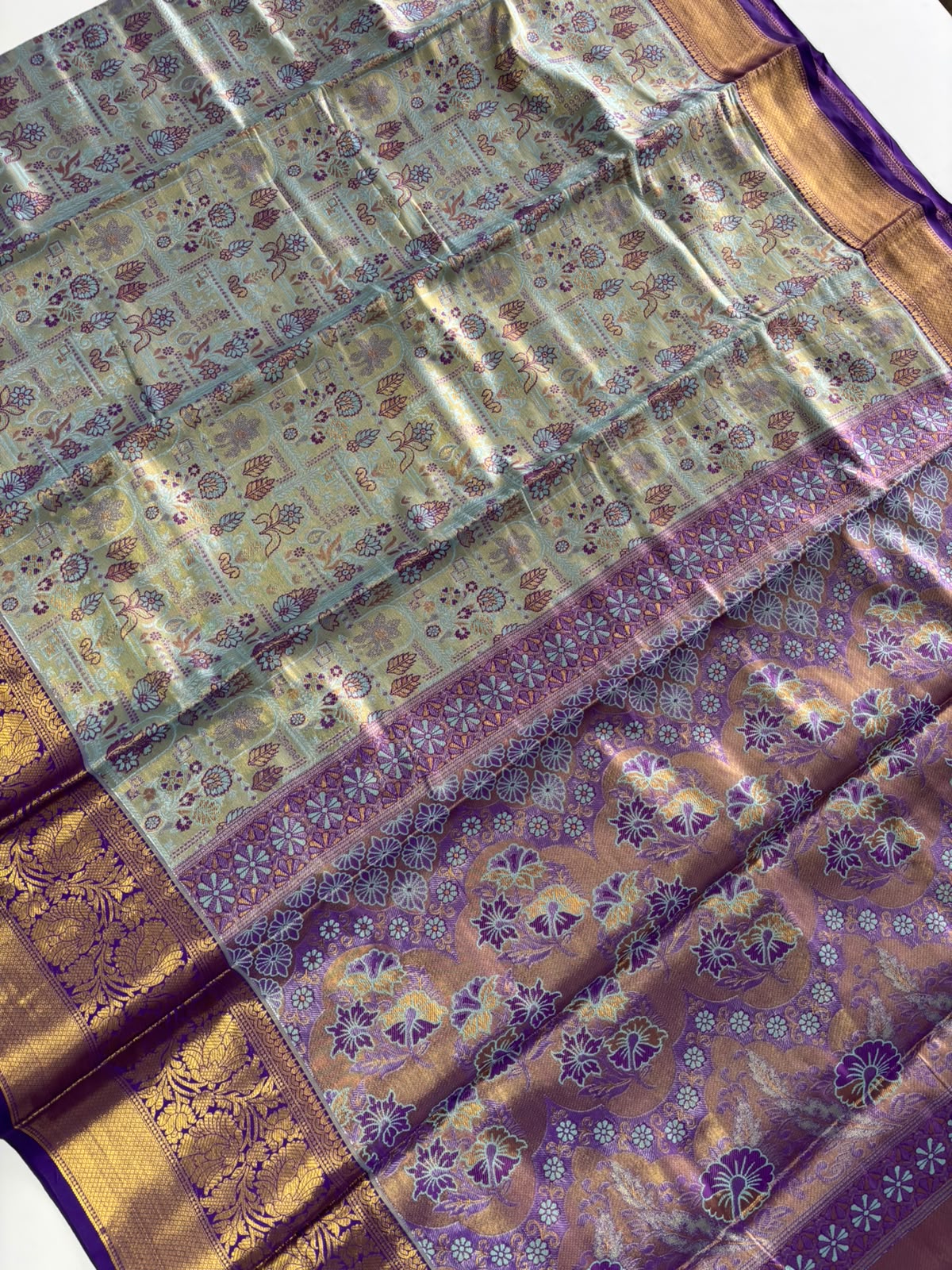 New Function Wear Kanjivaram Silk Jacquard Border Saree With Blouse Piece