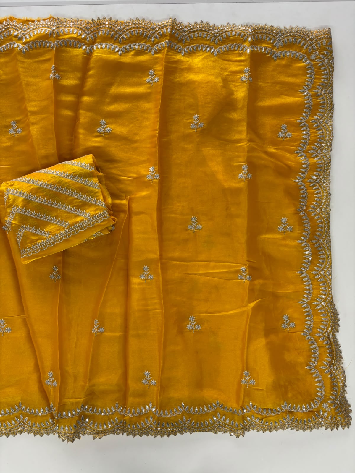 New Party Wear Silk Embroidery n Thread Work Designer Saree