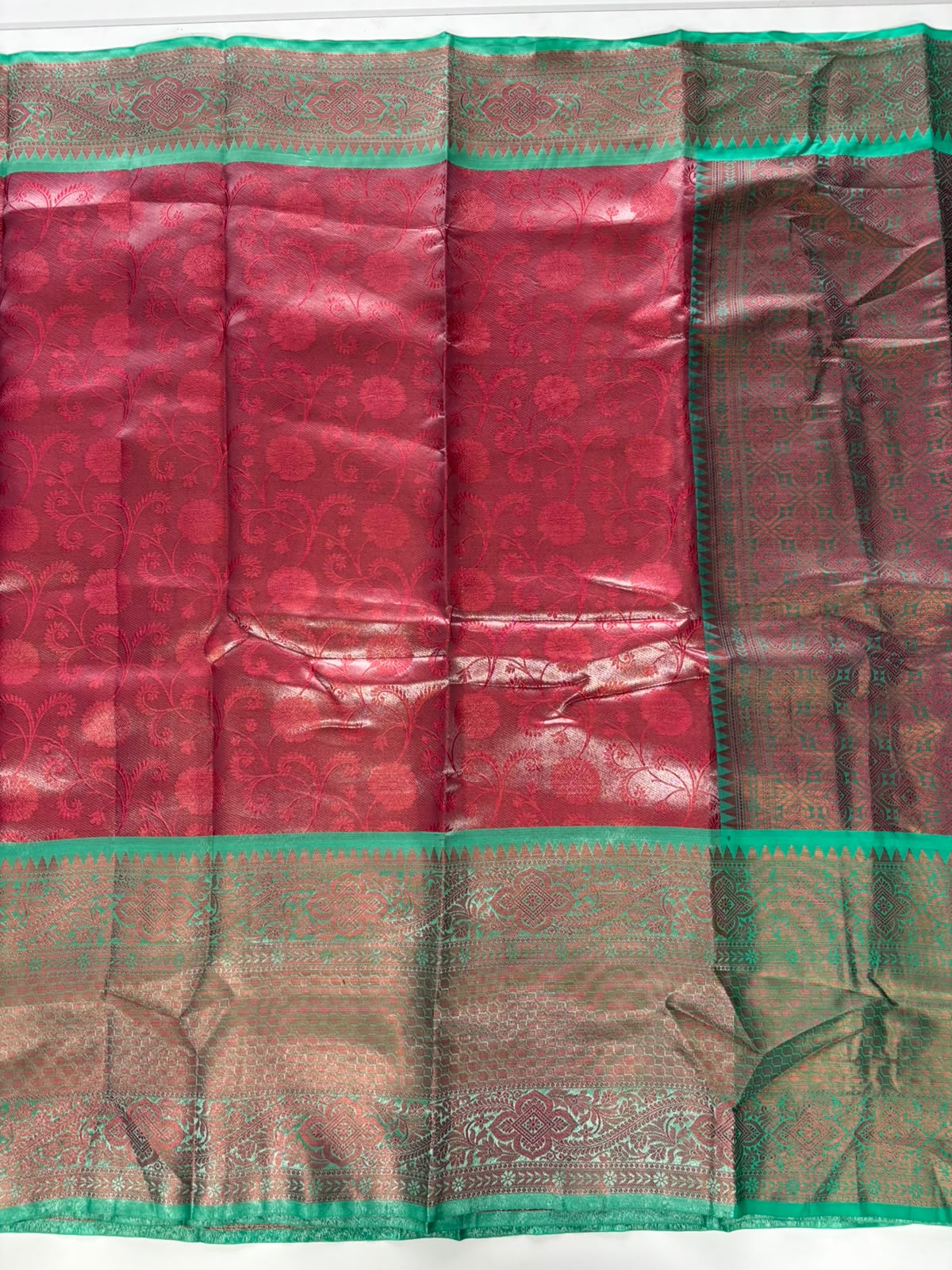 New Festive Wear Kanjivaram Silk Zari Weaving Border Fancy Saree With Stitched Blouse