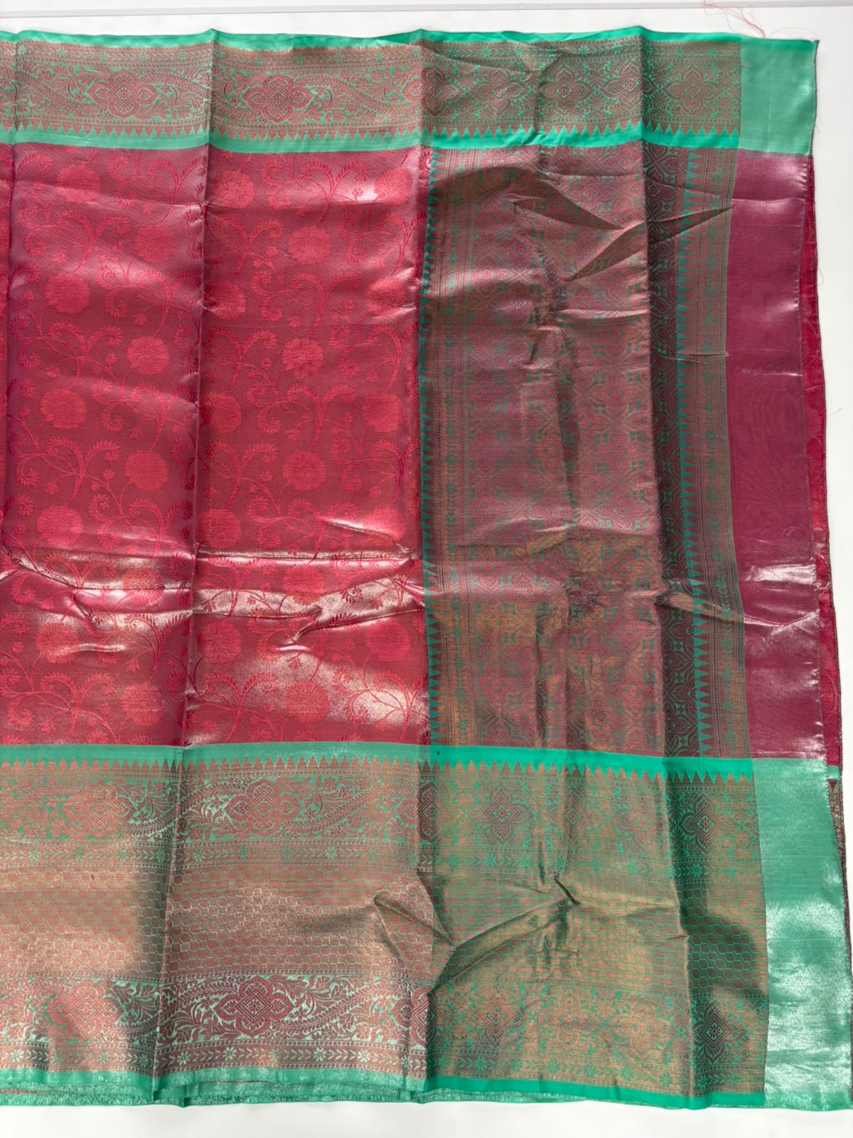 New Festive Wear Kanjivaram Silk Zari Weaving Border Fancy Saree With Stitched Blouse