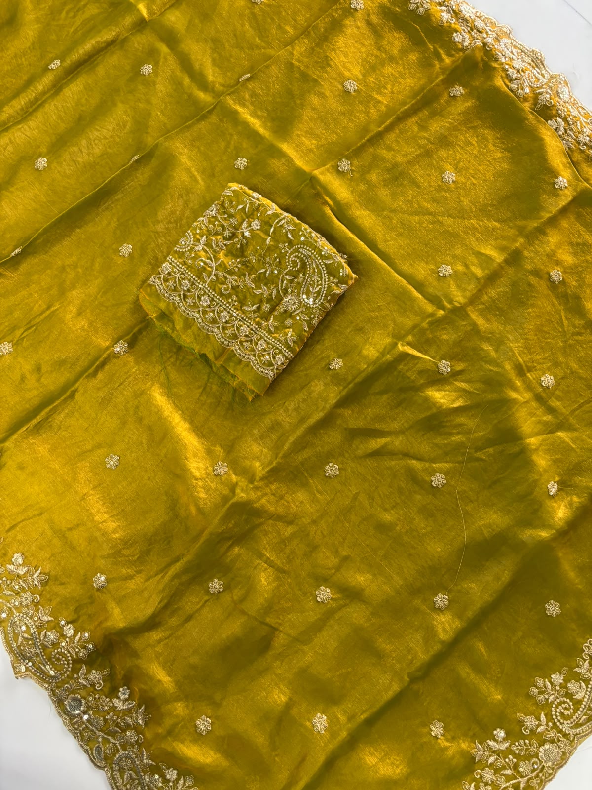 New Wedding Wear Silk Embroidery Work Fancy Saree