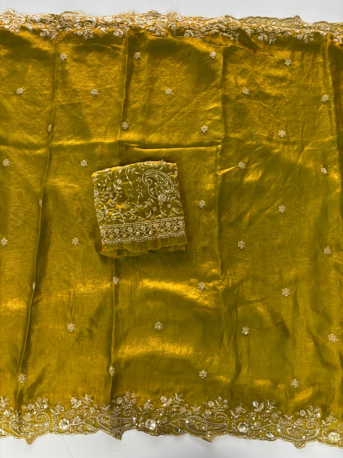 New Wedding Wear Silk Embroidery Work Fancy Saree