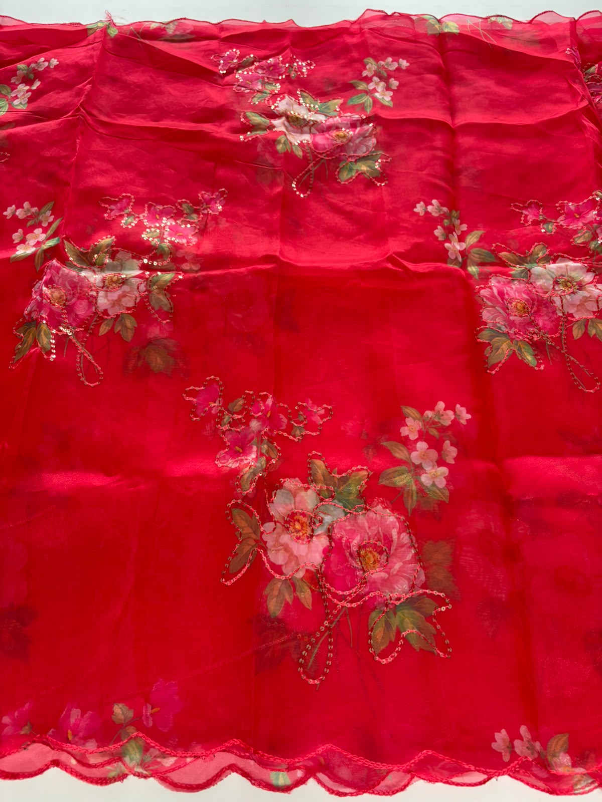 New Function Wear Silk Embroidery n Arco Work Fancy Saree