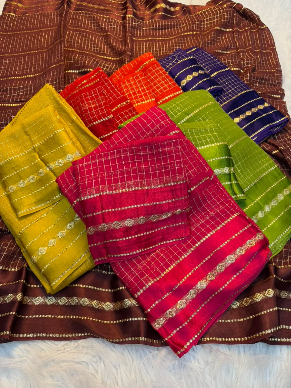 Graceful Party Wear Viscose Georgette Satin Border Fancy Saree With Matching Blouse Piece