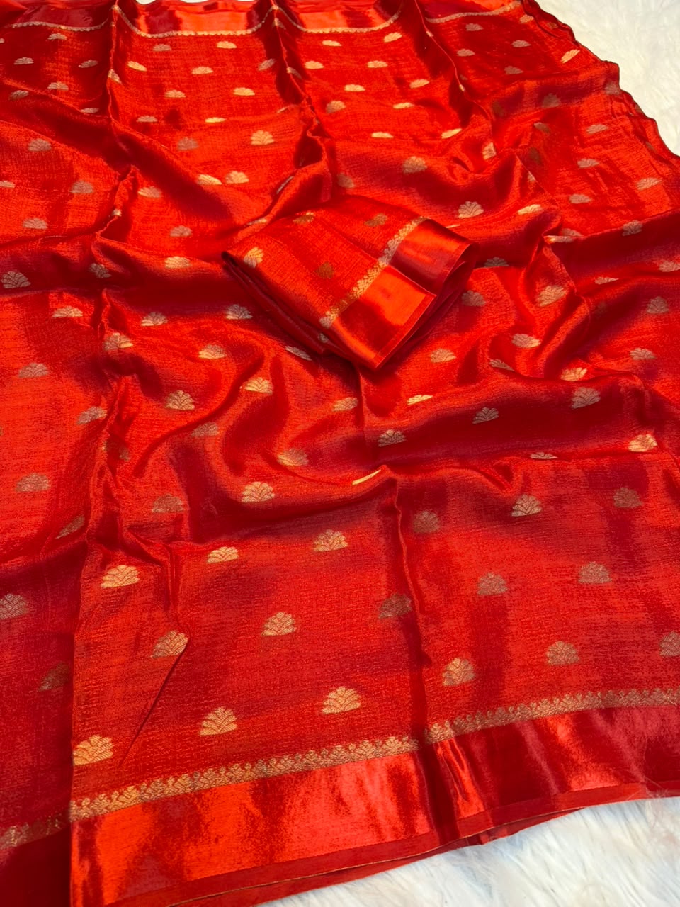 Adorning Function Wear Viscose Silk Jacquard Zari Work Fancy Saree With Matching Blouse Piece