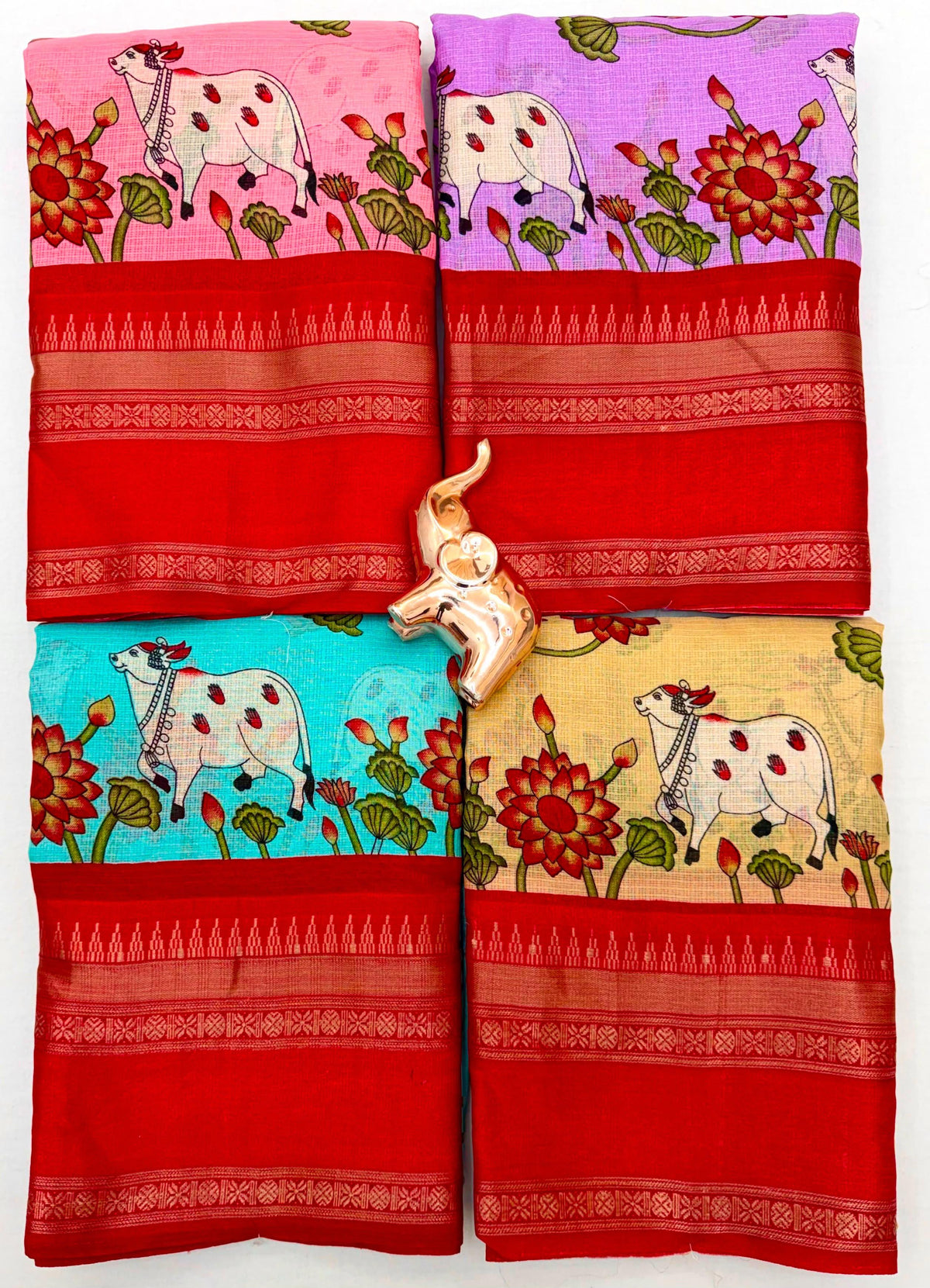 Gratifying Function Wear Kota Doriya Jacquard Weaving Border Rich Pallu Fancy Saree With Blouse Piece