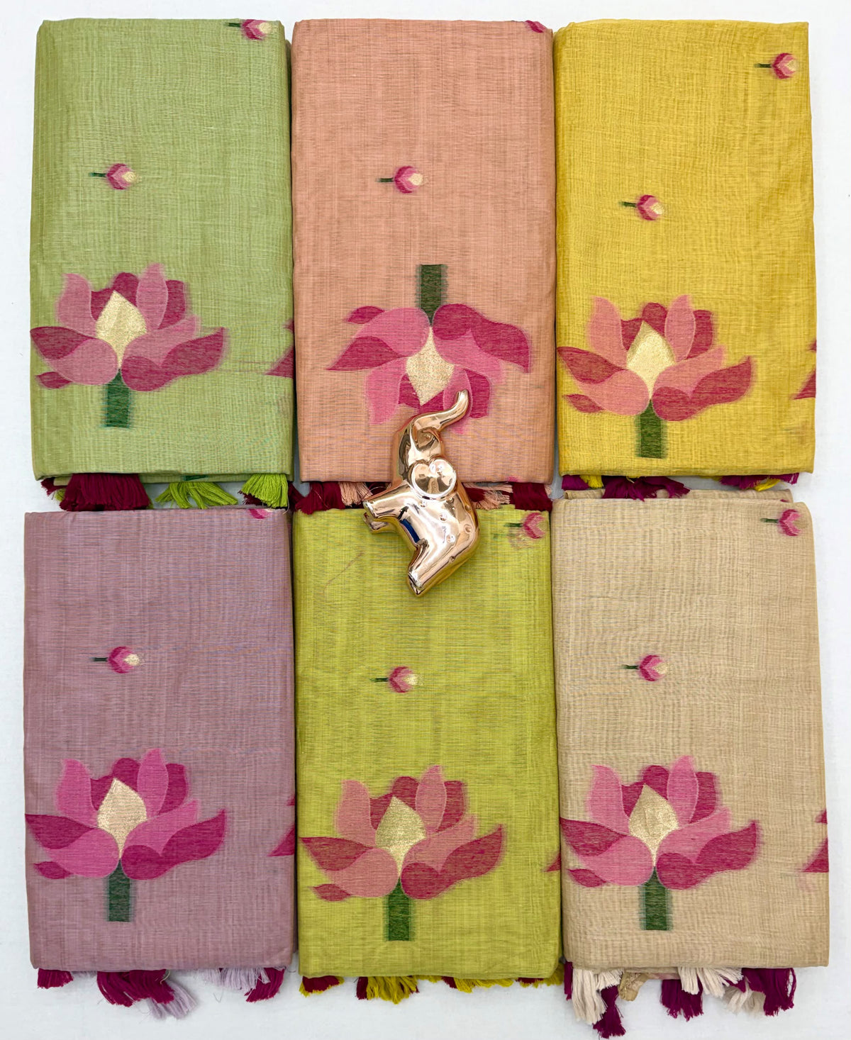 Divine Festive Wear Cotton Silk Print Design n Tussels Work Fancy Saree With Blouse Piece