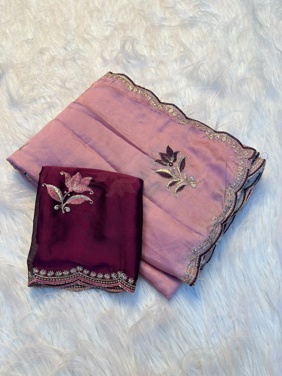 Incomparable Party Wear Rangoli Silk Embroidery Work Designer Saree With Contrast Blouse Piece