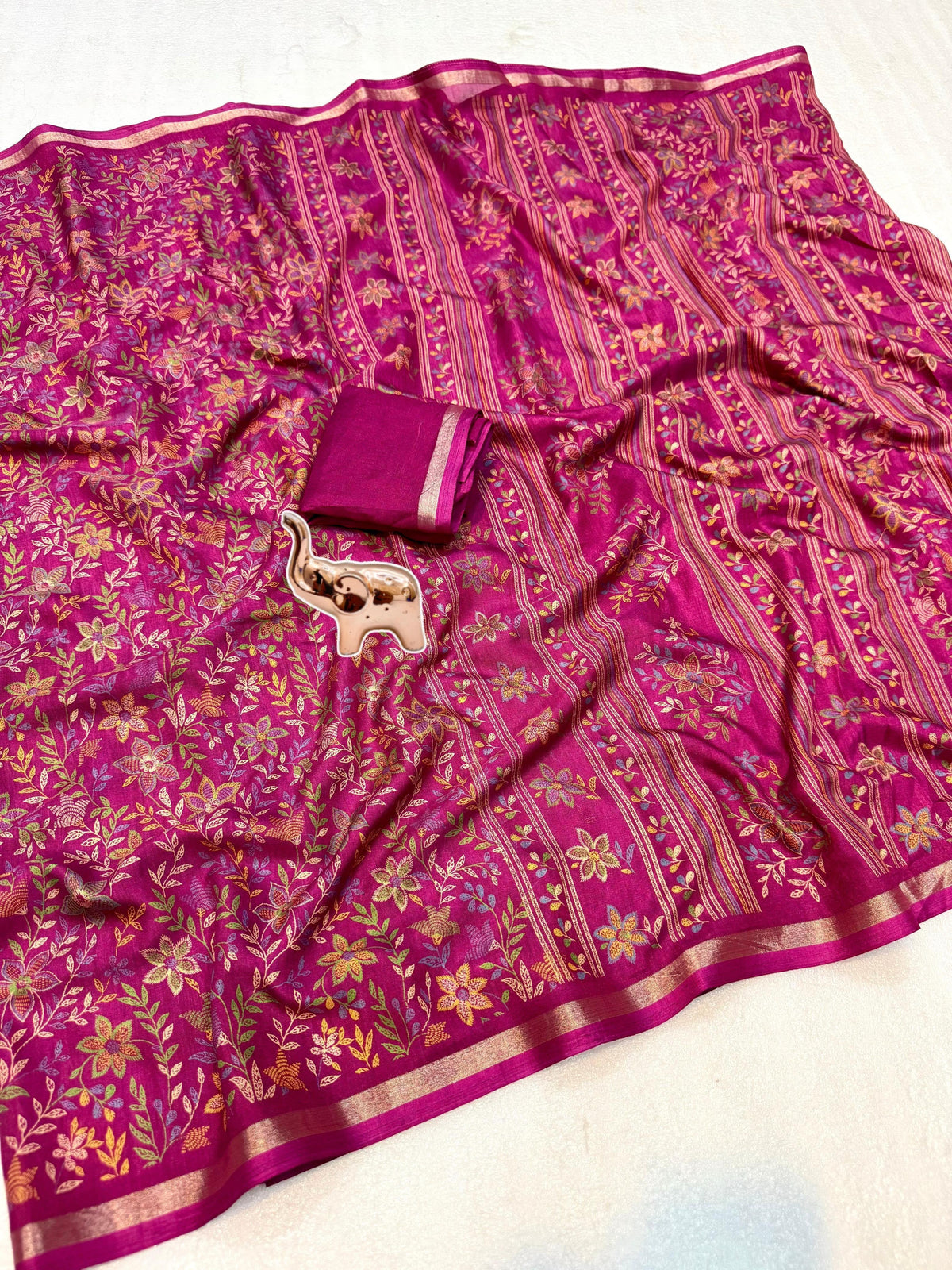 Stunning Festive Wear Pure Soft Silk Printed n Zari Work Border Rich Pallu Fancy Designer Saree