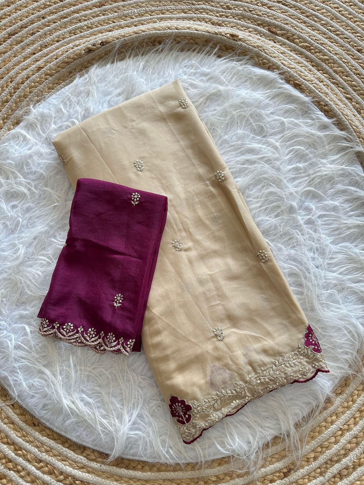 Redolent Wedding Wear Soft Georgette Embroidery Sequence n Thread Work Designer Saree
