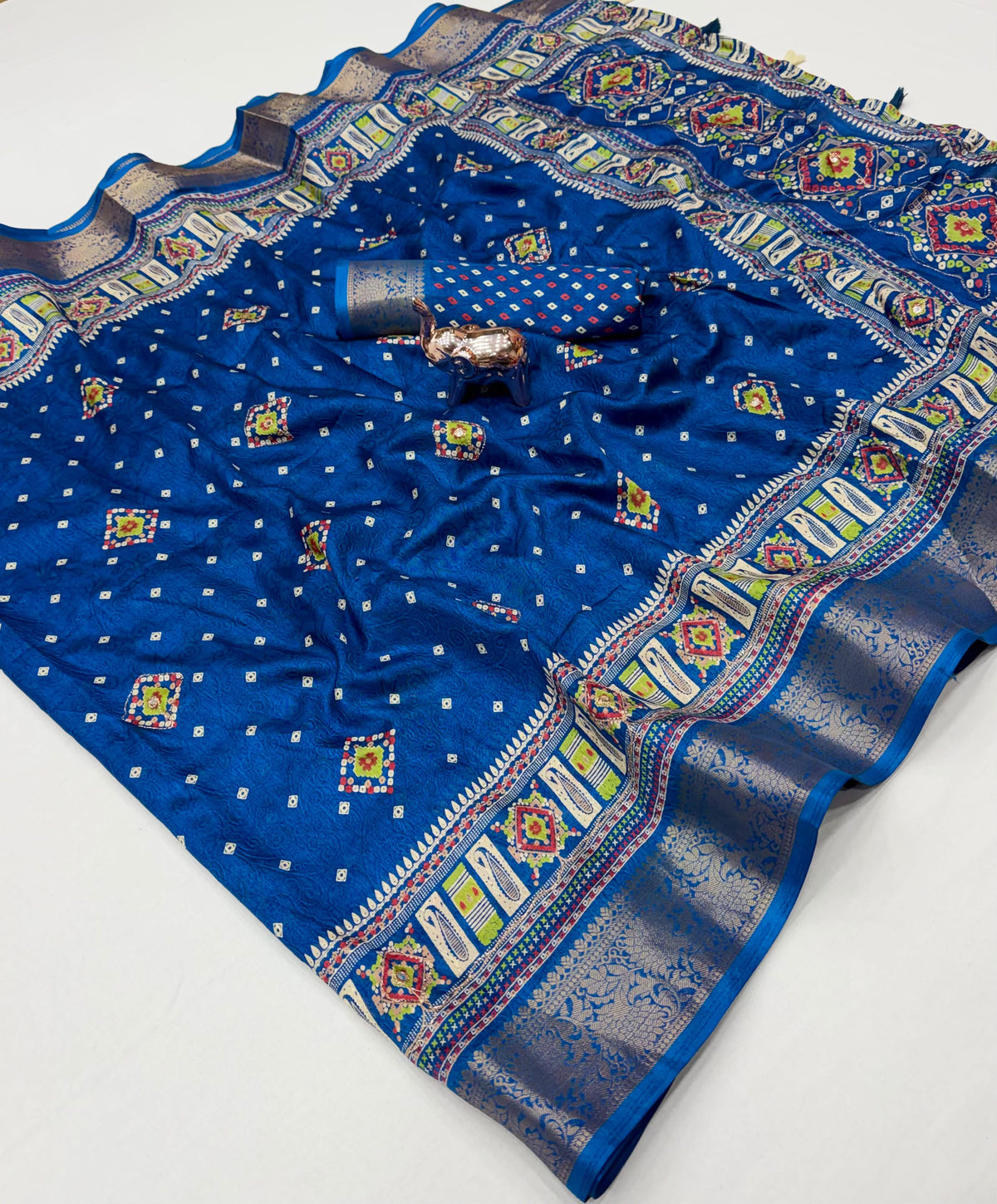 Charismatic Wedding Wear Tussar Silk Zari Weaving Border n Tussels Work Designer Saree With Blouse Piece