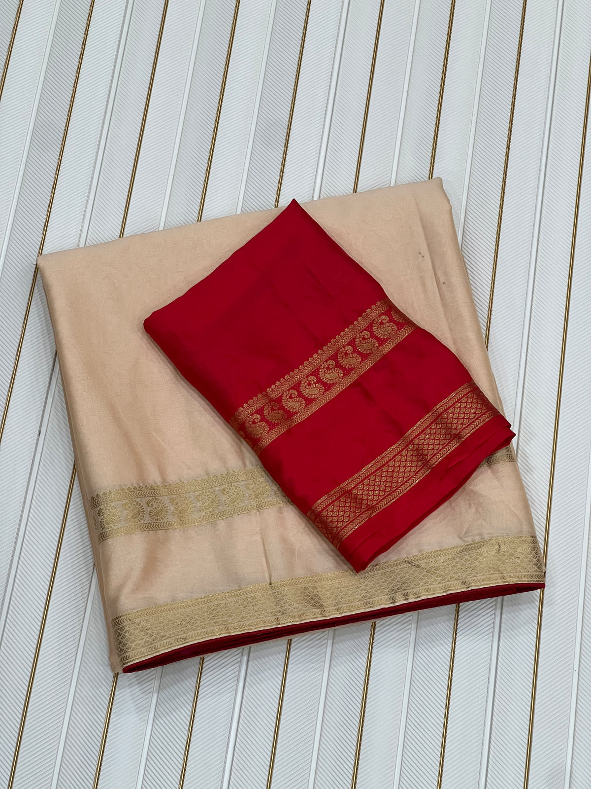 Incredible Festive Wear Georgette Zari Weaving Border Designer Saree With Contrast Blouse Piece