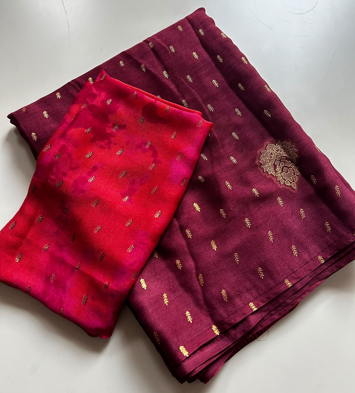 Desirable Function Wear Chiffon Silk Print Design Rich Pallu Fancy Saree With Blouse Piece