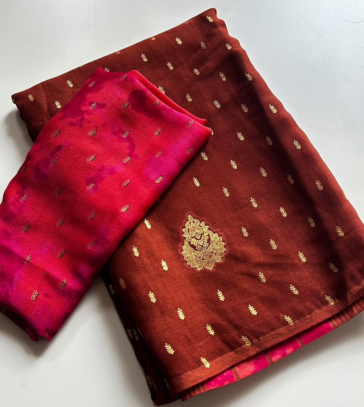 Desirable Function Wear Chiffon Silk Print Design Rich Pallu Fancy Saree With Blouse Piece