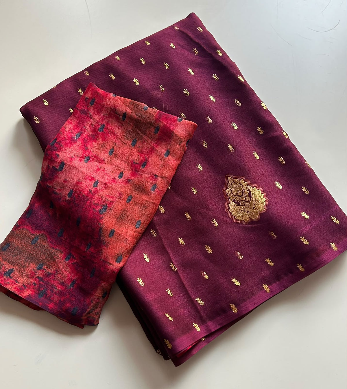 Desirable Function Wear Chiffon Silk Print Design Rich Pallu Fancy Saree With Blouse Piece