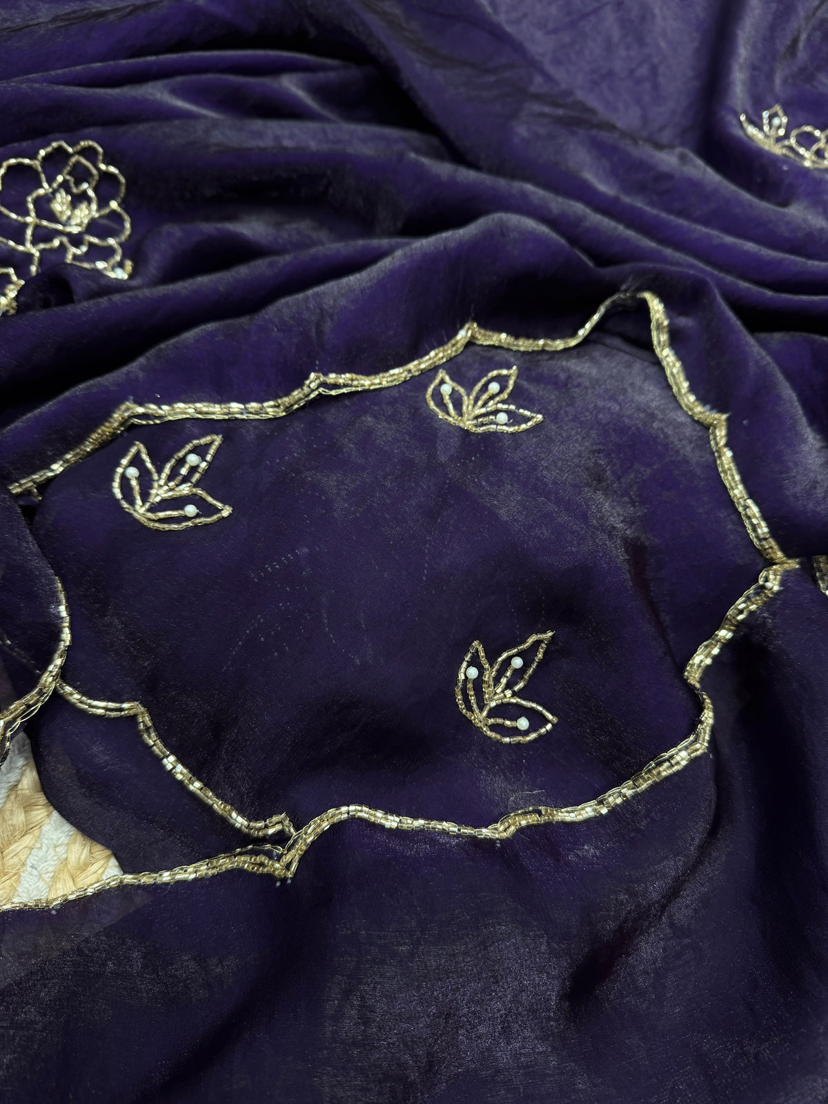 Regal Wedding Wear Soft Silk Embroidery n Handwork Designer Saree For Women