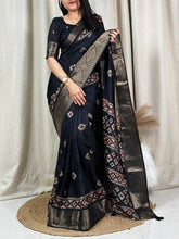 Load image into Gallery viewer, Wedding wear Muslin Cotton Jacquard With Mirror n Tussles Work Fancy Designer Saree
