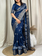 Load image into Gallery viewer, Wedding wear Muslin Cotton Jacquard With Mirror n Tussles Work Fancy Designer Saree
