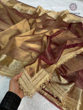 Load image into Gallery viewer, New Wedding Wear Banarasi Tissue Silk Jacquard n Heavy Lace Work Fancy Designer Saree
